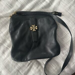 Tory Burch Black Crossbody Bag with Gold Logo
